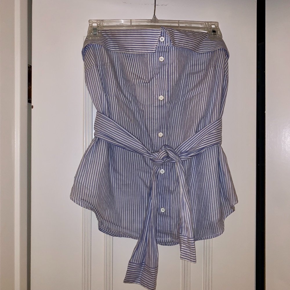 Anthropologie Strapless Blouse